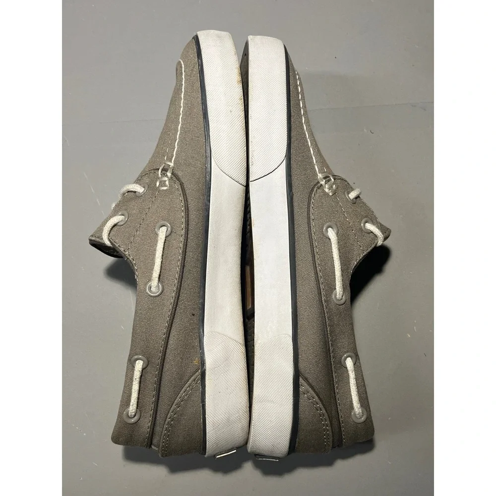 Polo Ralph Lauren Lander P Canvas Boat Shoes Mens 8D Taupe Brown 00001629 F13